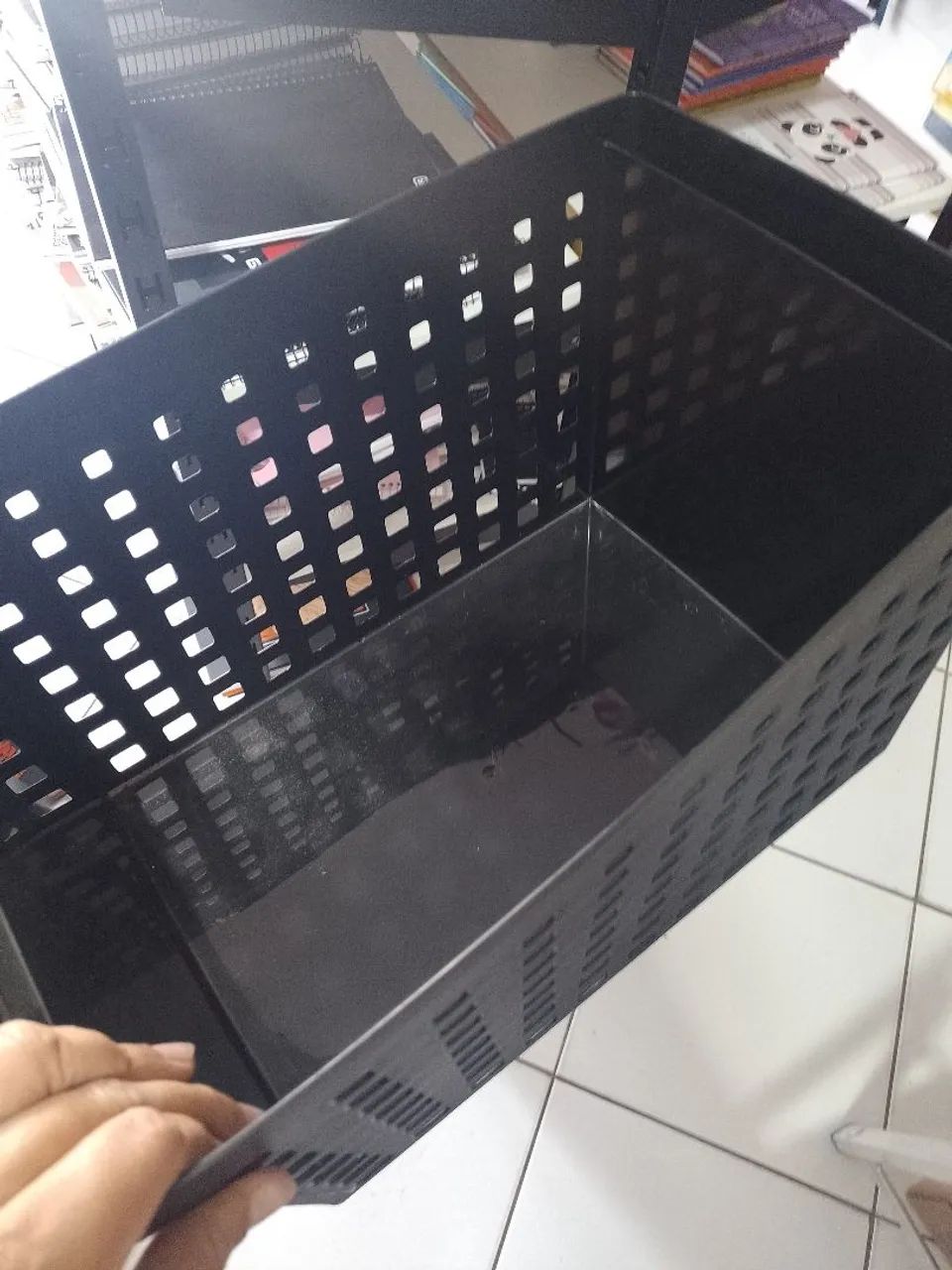 Caixa Organizadora Arquivo Plástico Preto, para Pasta Suspensa  - Foto 3