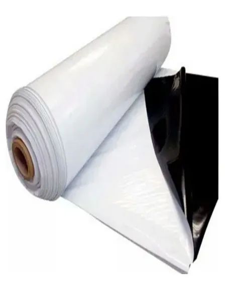 Lona Tanque de Peixes / Silo / Silagem / (Dupla Face) Preta/Branca - 200micras x 12mts Lar - Foto 5