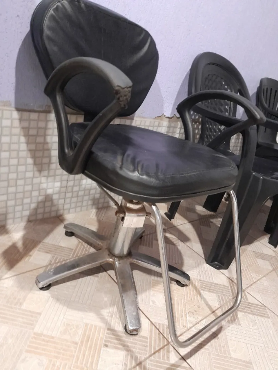 Cadeira cabeleireira usada