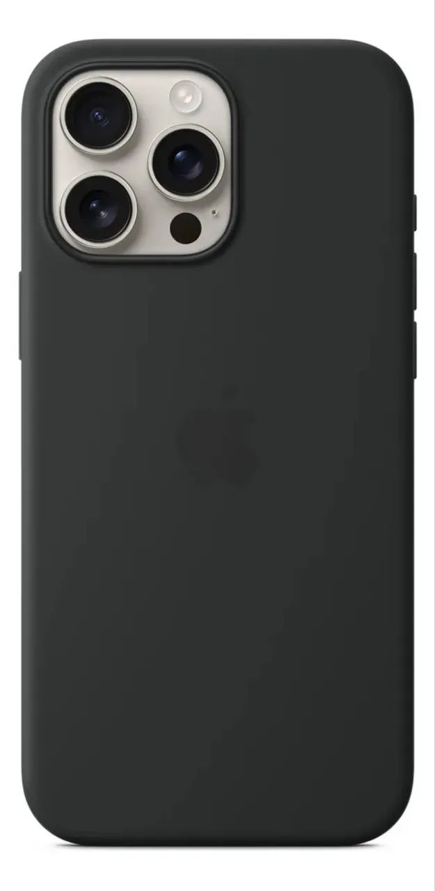 Capa Case de Silicone iPhone 16 Pro Max black original Apple - Foto 4