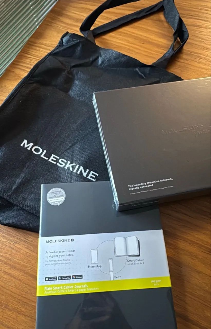 Kit Caderno Smart Moleskine com caneta (original e lacrado)