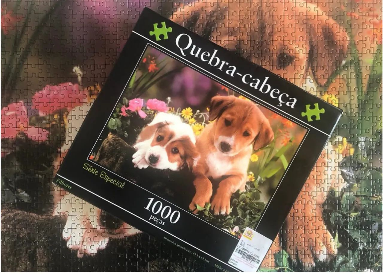 Quebra-cabeça 1000 peças Filhotes