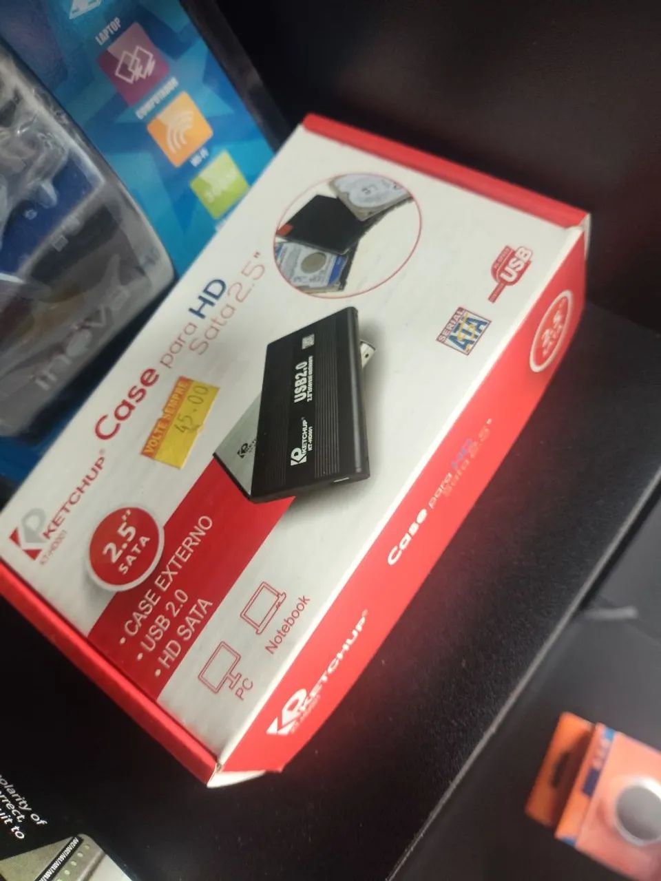 Case para HD SATA 2.5'' USB 2.0 Ketchup