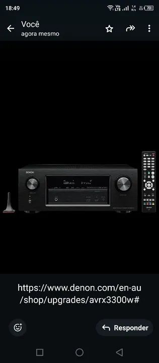Receiver Denon AVR-X3300W 4K e Dolby Atmos!