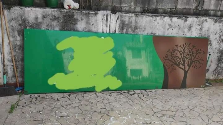 Placa p comércio em aluminio