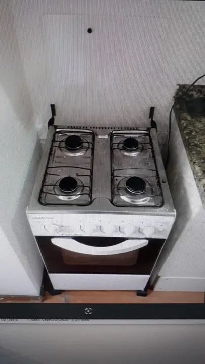 Fogão 4 Bocas Esmaltec Veneza Super 4081 em Aço Branco 85 cm x 53 cm x 55 cm - Foto 3