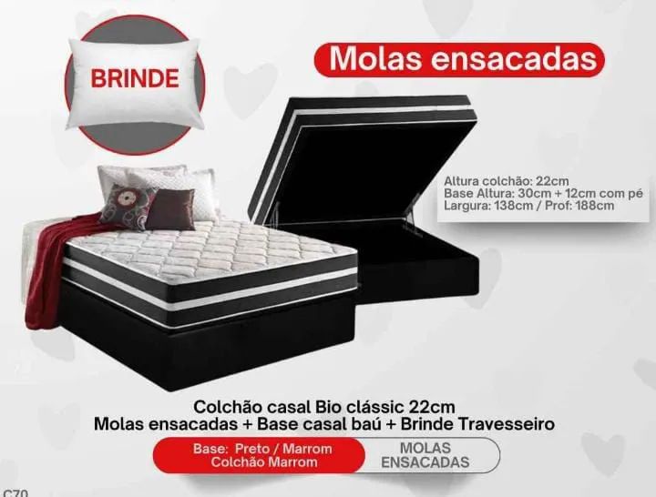 Cama Baú +colchão molas ensacadas  Confortável - Foto 2