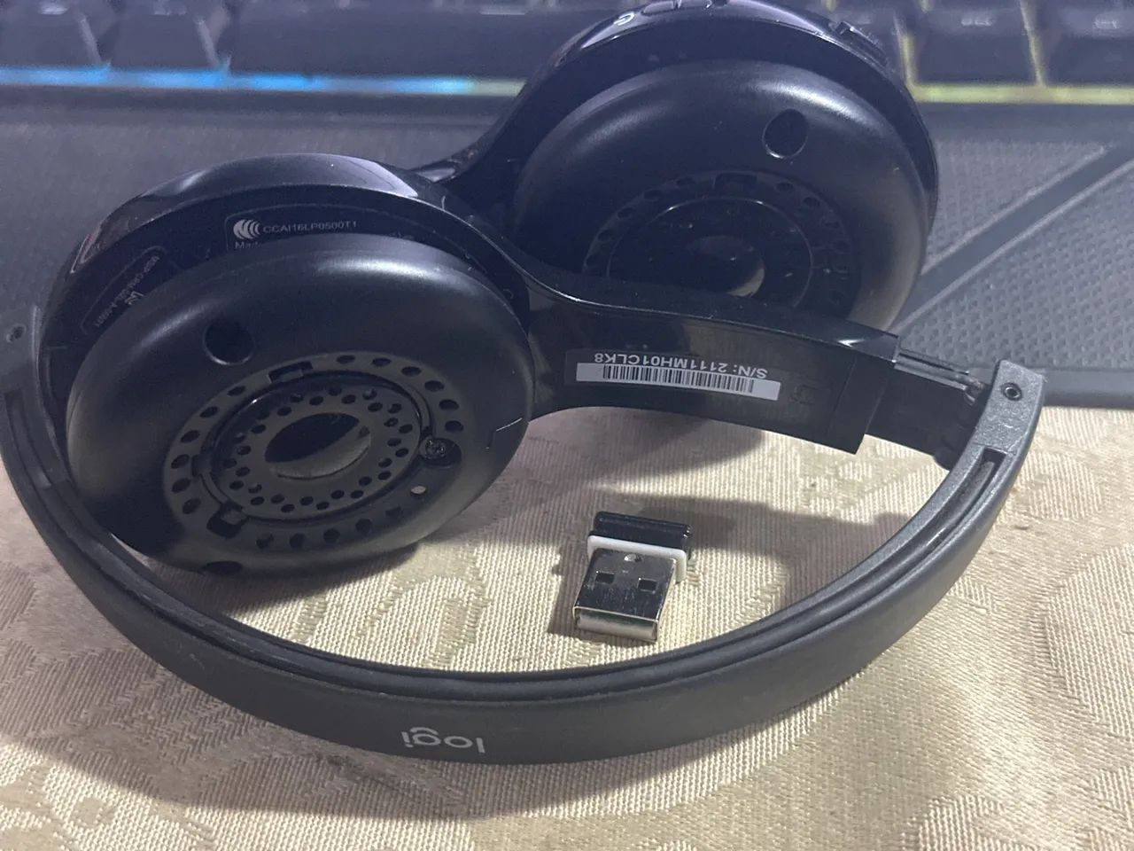 Headphone sem fio Logitech H600 com receptor e bluetooth - Foto 5