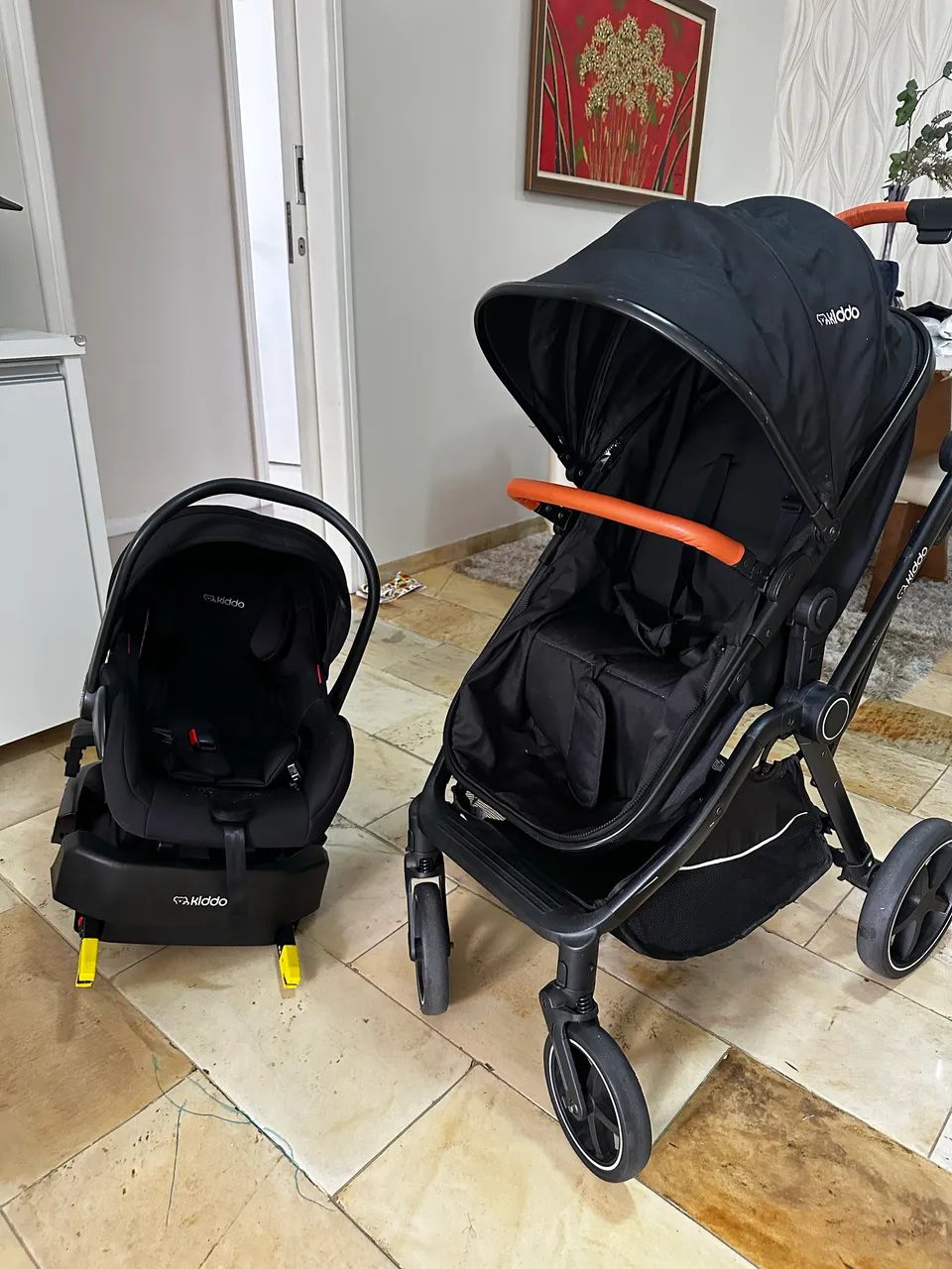 carrinho de bebê e bebê conforto com isofix 