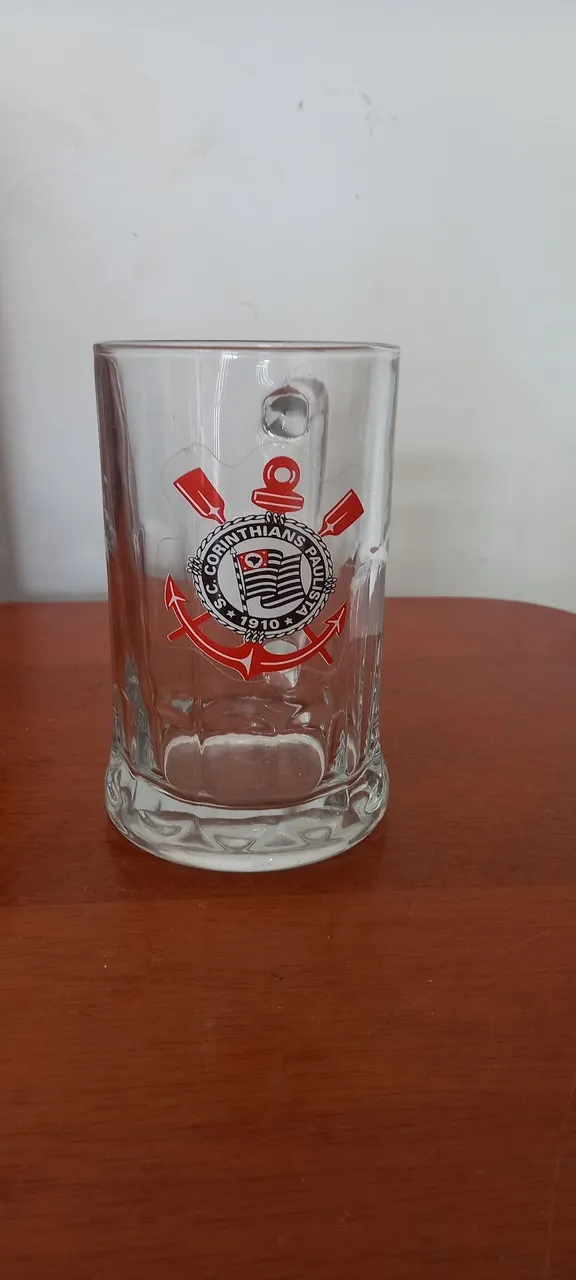 Caneca de vidro do Corinthians