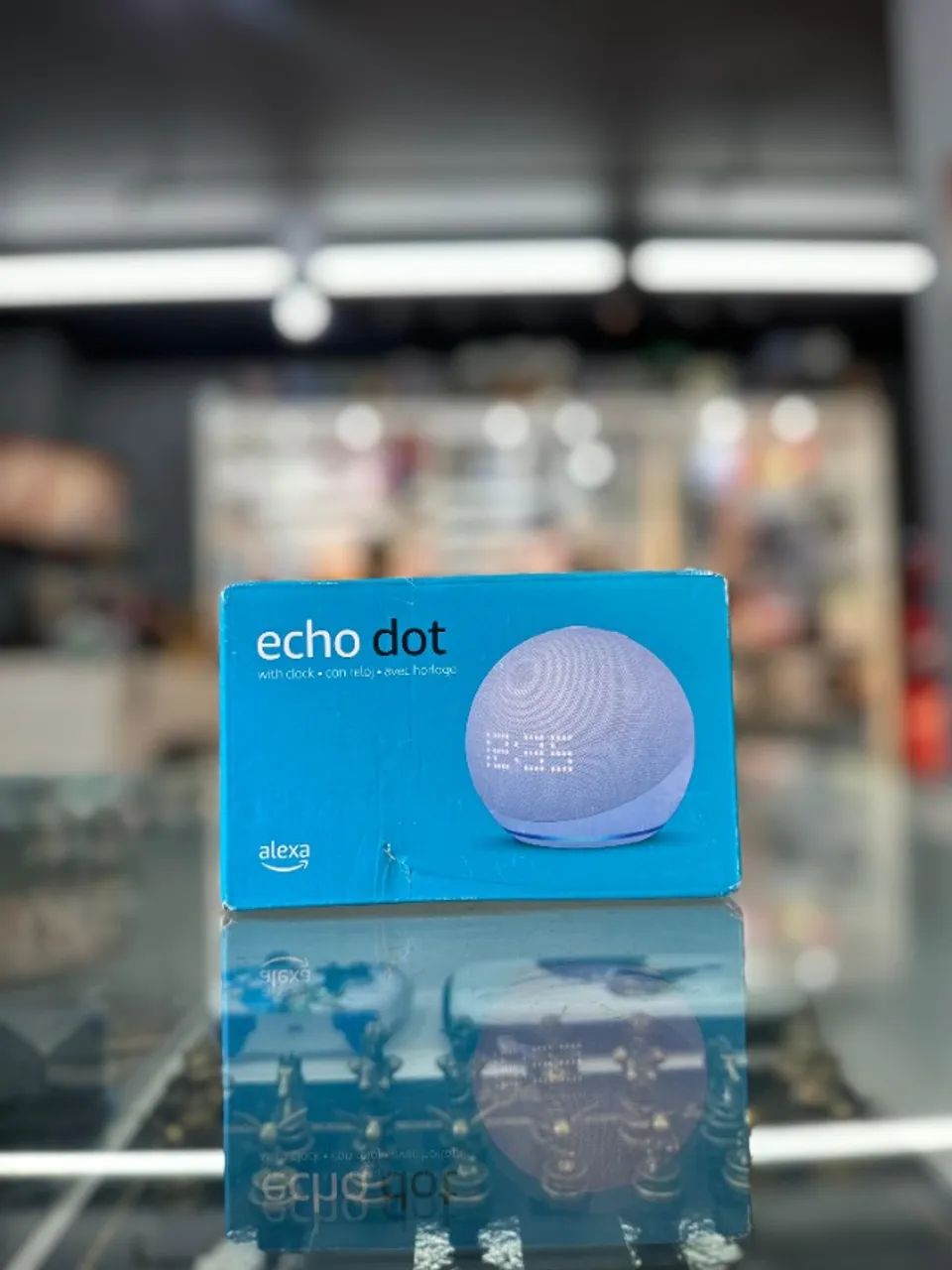 Echo Dot 5ª geração com Relógio | Smart speaker com Alexa | Display de LED 