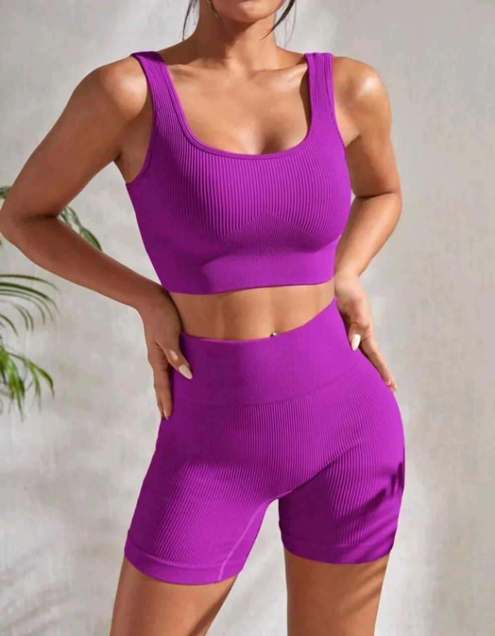 Conjunto Canelado Roxo- Novo
