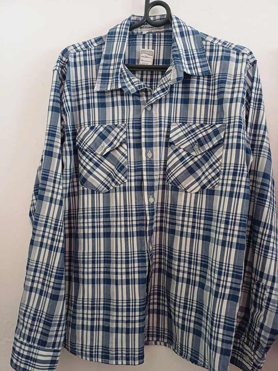Camisa Xadrez Azul e Branca Maximus - Foto 3