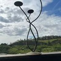 castiçal candelabro de ferro 3 velas