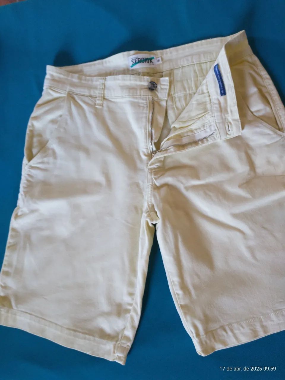 Shorts de Sarja Masculino-usado - Foto 4