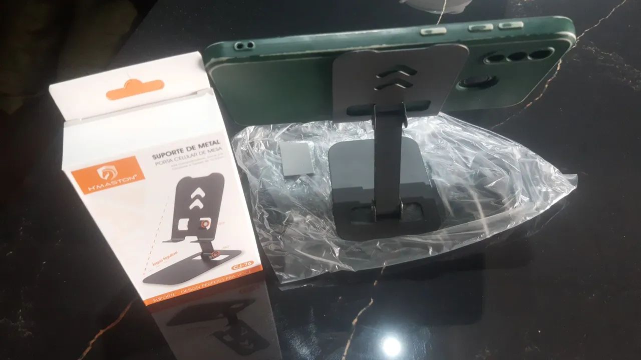 suporte de mesa para celular ou tablet - metal - já é o preço final - Foto 3