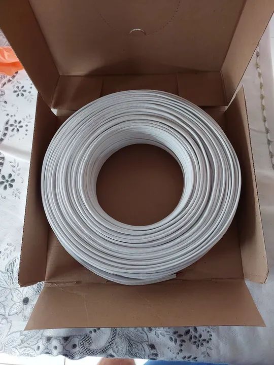 2 rolos Cabo coaxial 4mm para CFTV 100m - Flexível - Foto 2