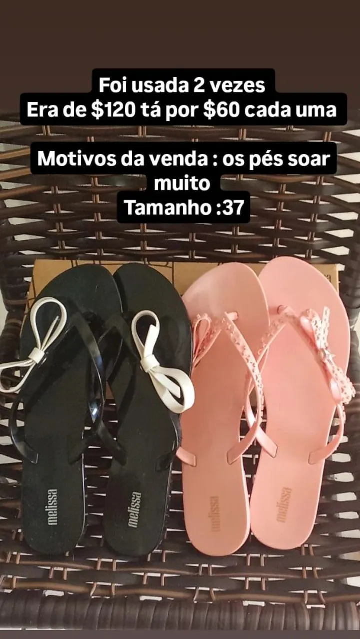 Sandálias Melissa - Tamanho 37