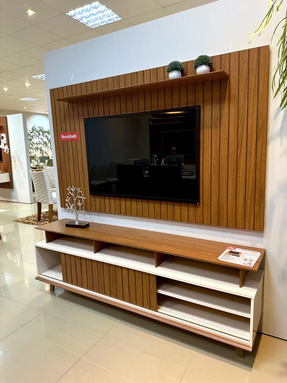 Rack bancada + painel ripado para TVs até 75 polegadas em Promoção! - Foto 4