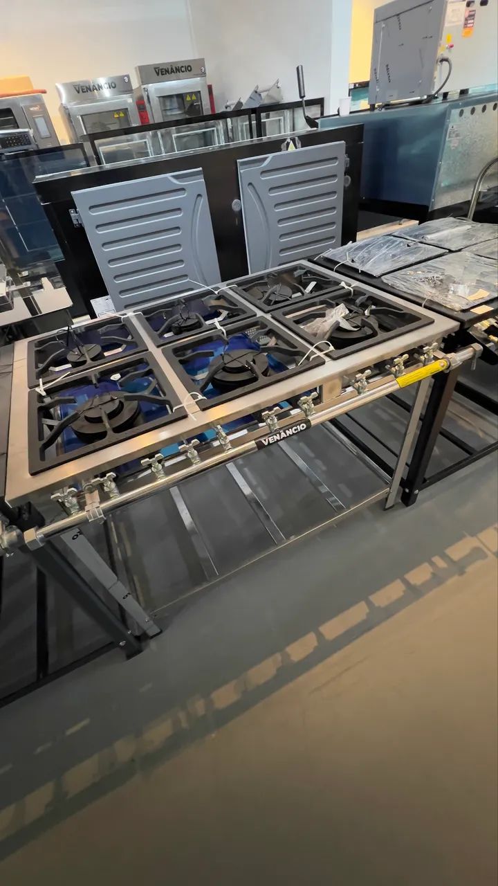Fogão industrial 30x30 inox - Venâncio - pronta entrega 