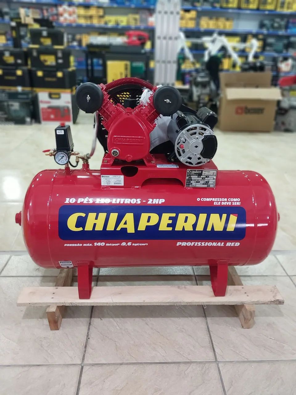 Compressor de ar 110L Chiaperini Profissional 2hp 140psi (Loja)