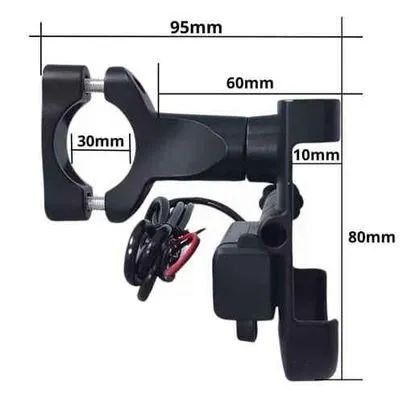 Suporte de Celular para Moto em Aluminio com Carregador - Foto 4