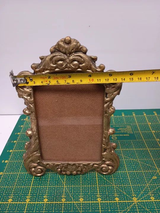Porta-retrato antigo bronze 21 x 14 cm - Foto 5