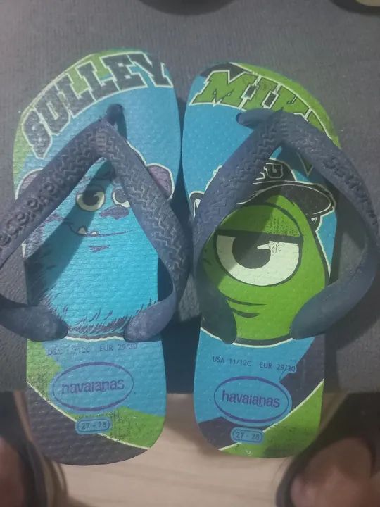 Chinelos Havaianas Monsters Inc. - Tamanho 27/28