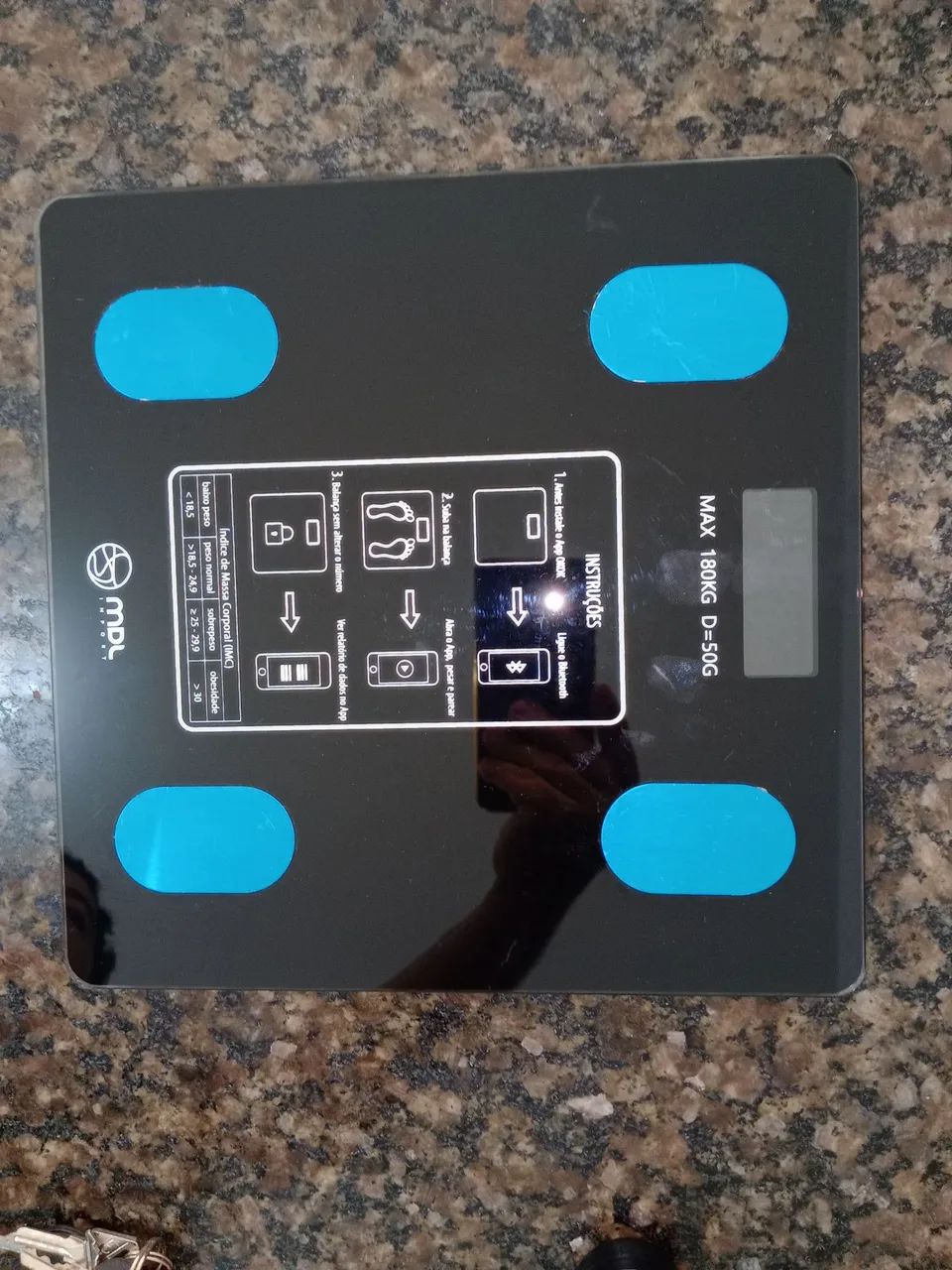 Balança Digital Bioimpedância Bluetooth - 180kg - Nova - Foto 2