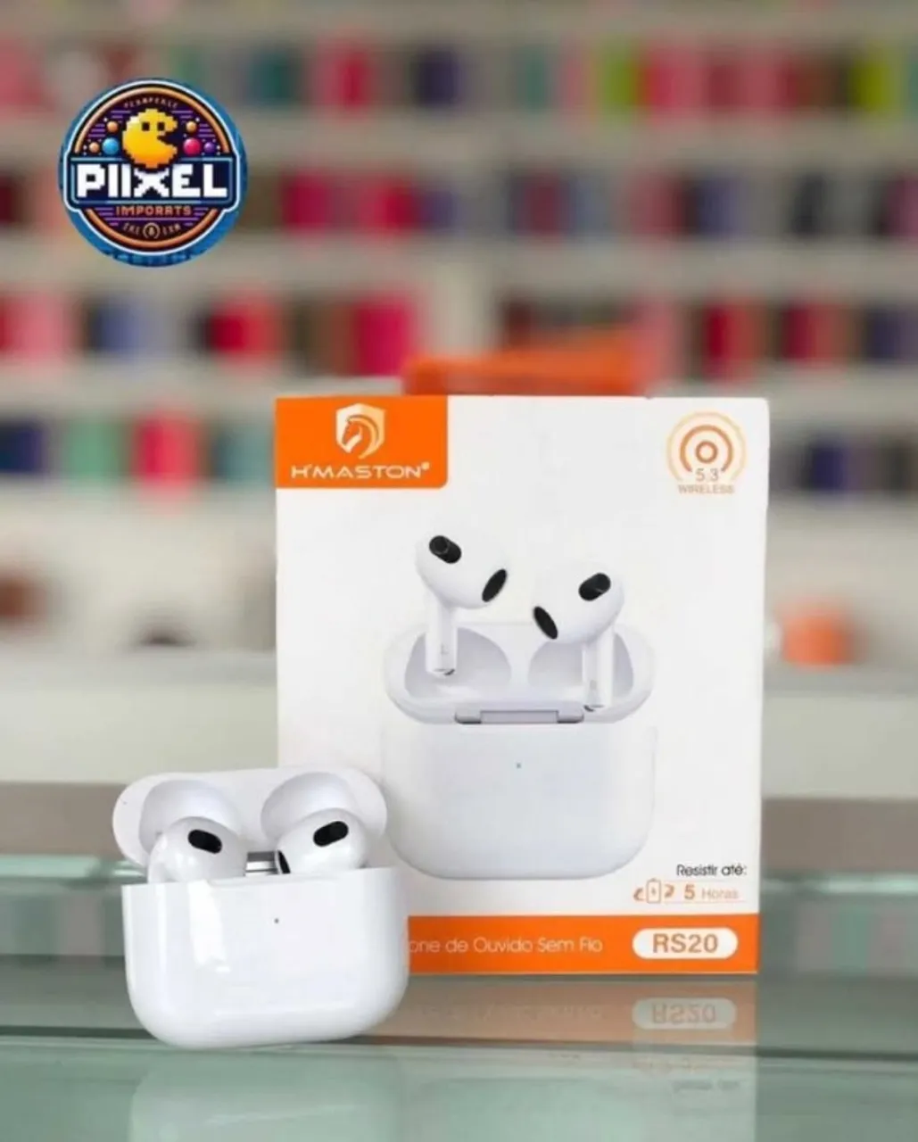 FONE DE OUVIDO SEM FIO BLUETOOTH RS20 - Novo - Lacrado - Entregamos no DF