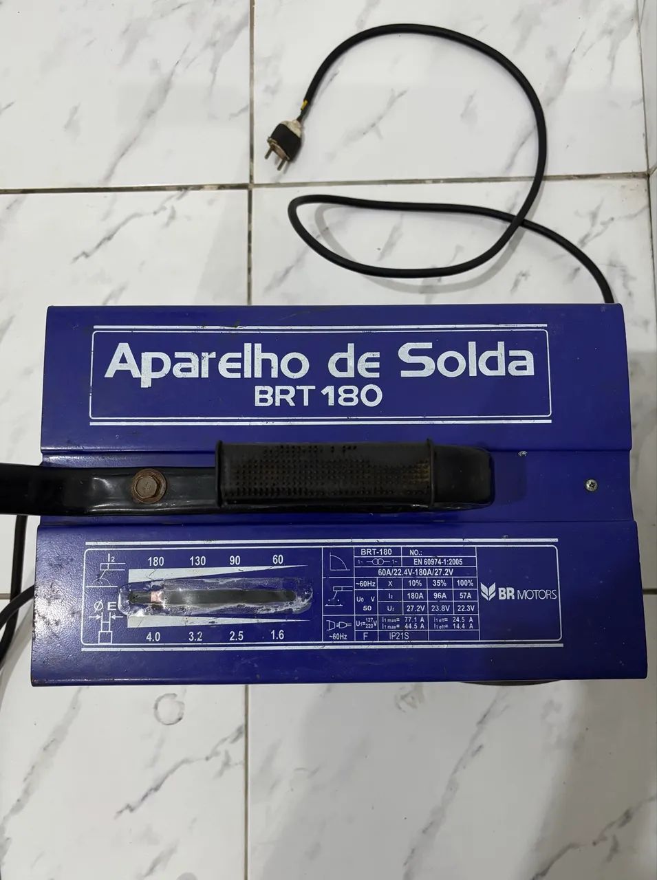 APARELHO DE SOLDA BRT 180 BR MOTORS AZUL - Foto 3