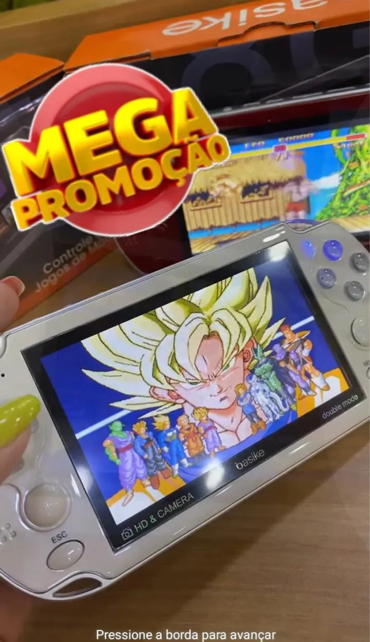 VÍDEO GAME PORTÁTIL COM JOGOS DE PS1