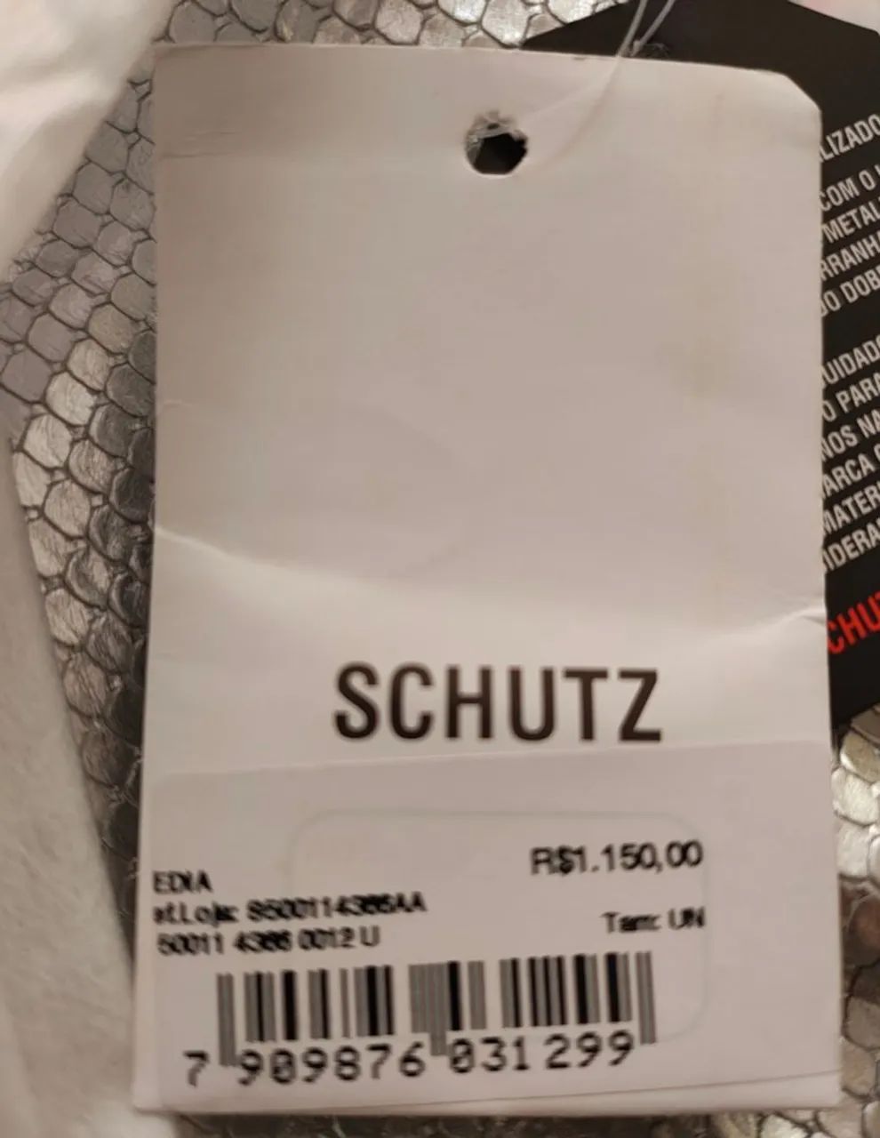 BOLSA SCHUTZ MÉDIA CLUTCH SNAKE PRATA - Foto 6