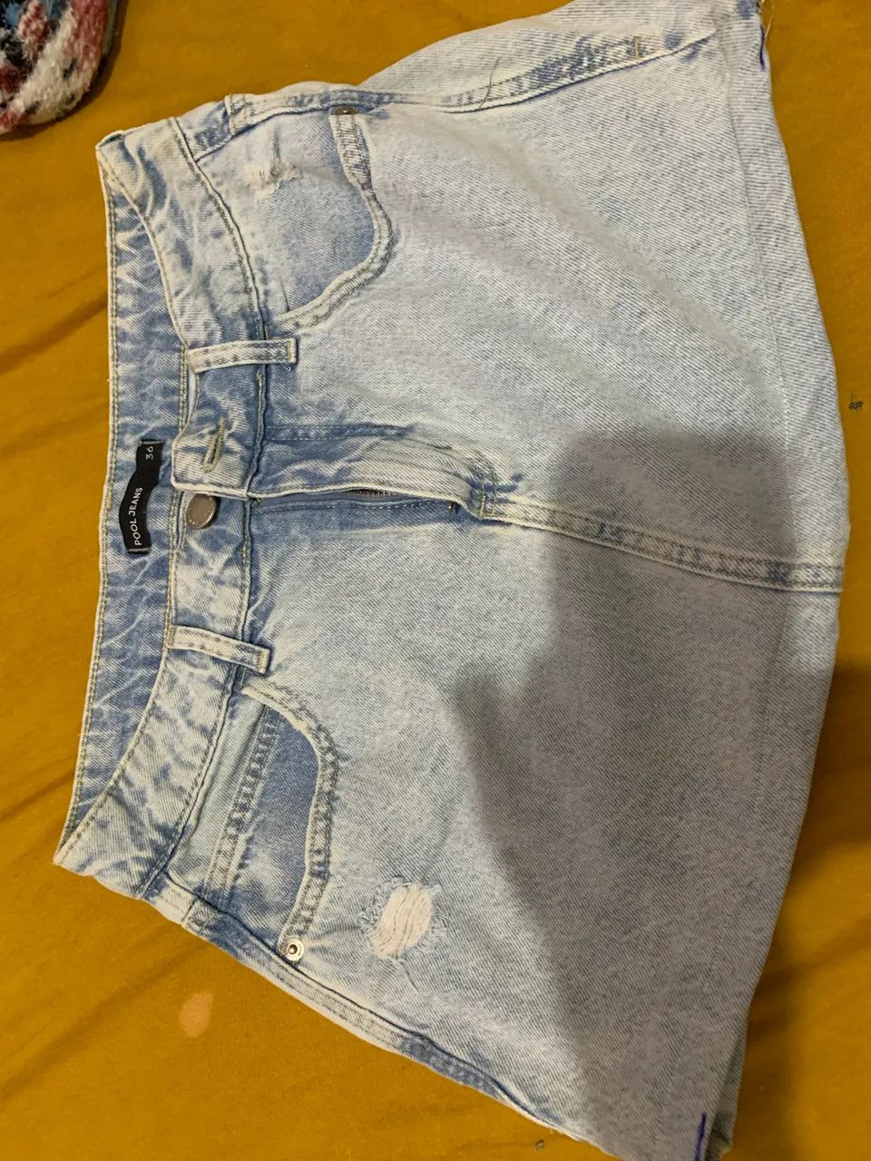 Mini saia jeans