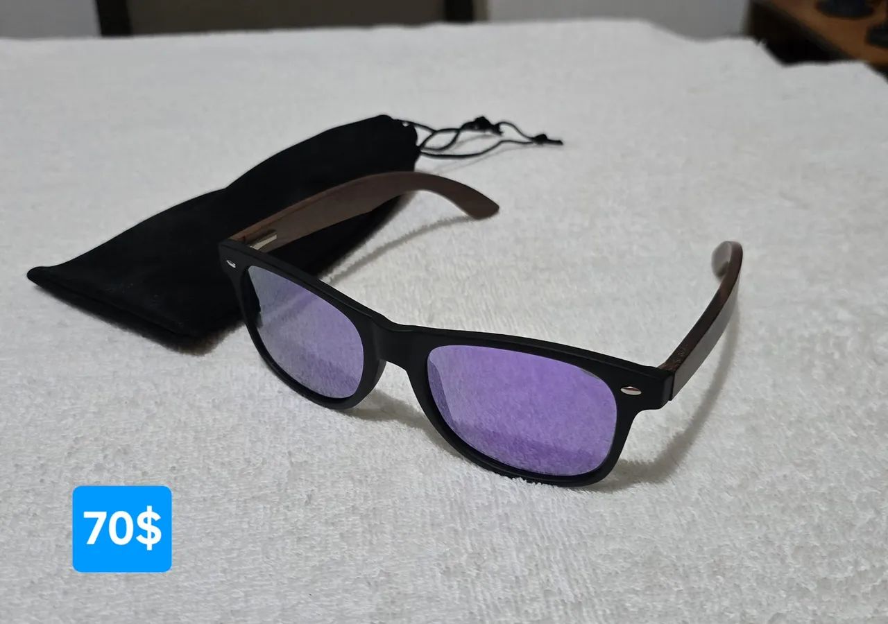 Óculos da GM bambu espelhado polarizado original 