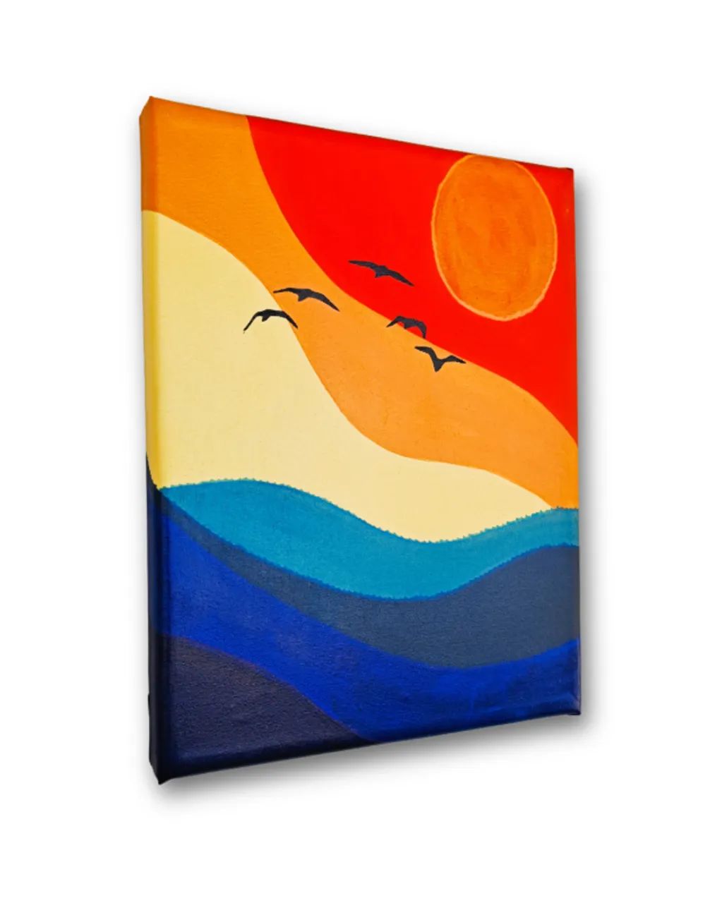 Mini Quadro Figurativo Pintado a mão para Decoração Medindo  30x25cm - Foto 3