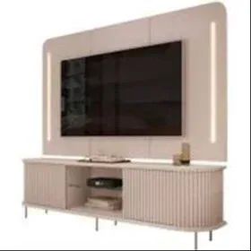 BANCADA CEDRO/OFF WHITE p\TV Até 75 Polegadas 2 Portas Ripado (Em até 10x Sem Juros) - Foto 3