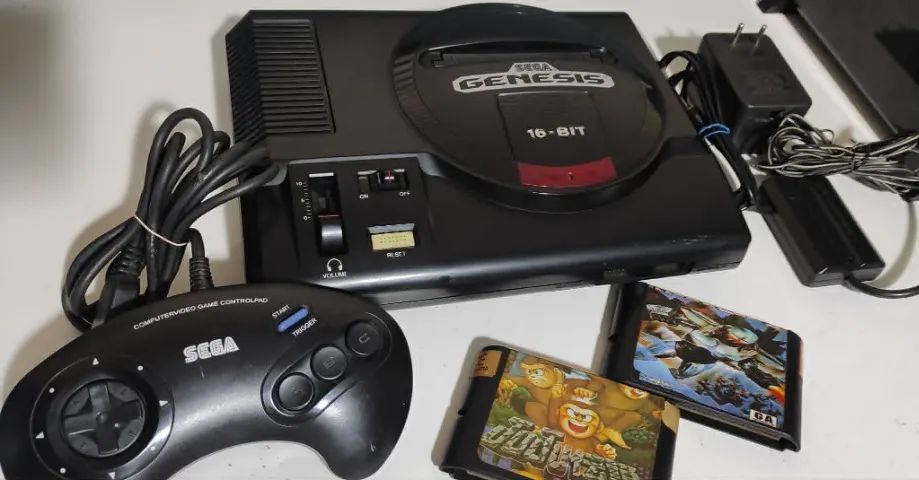 Mega Drive completo +2 jogos
