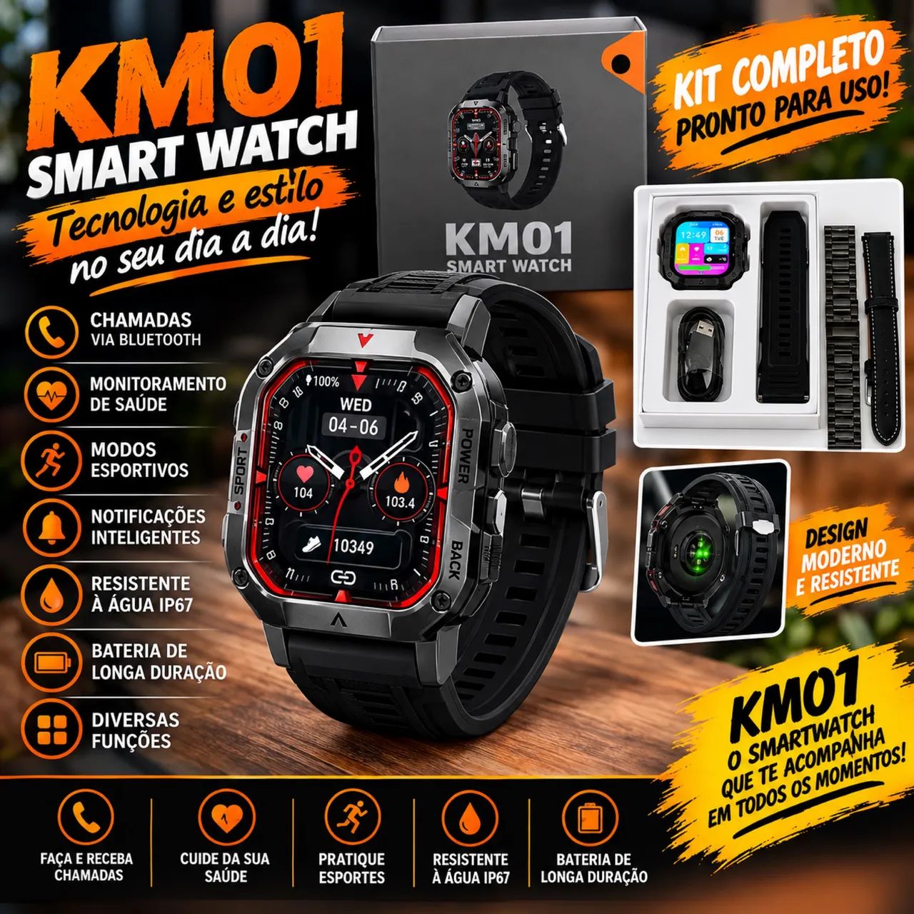 Relógio smartwatch Bluetooth  - Foto 2