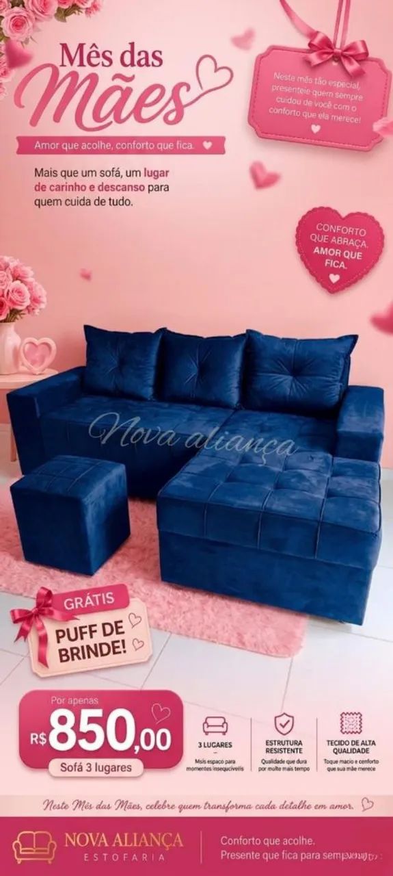 Sofá promoção dia das mãe super oferta  - Foto 3