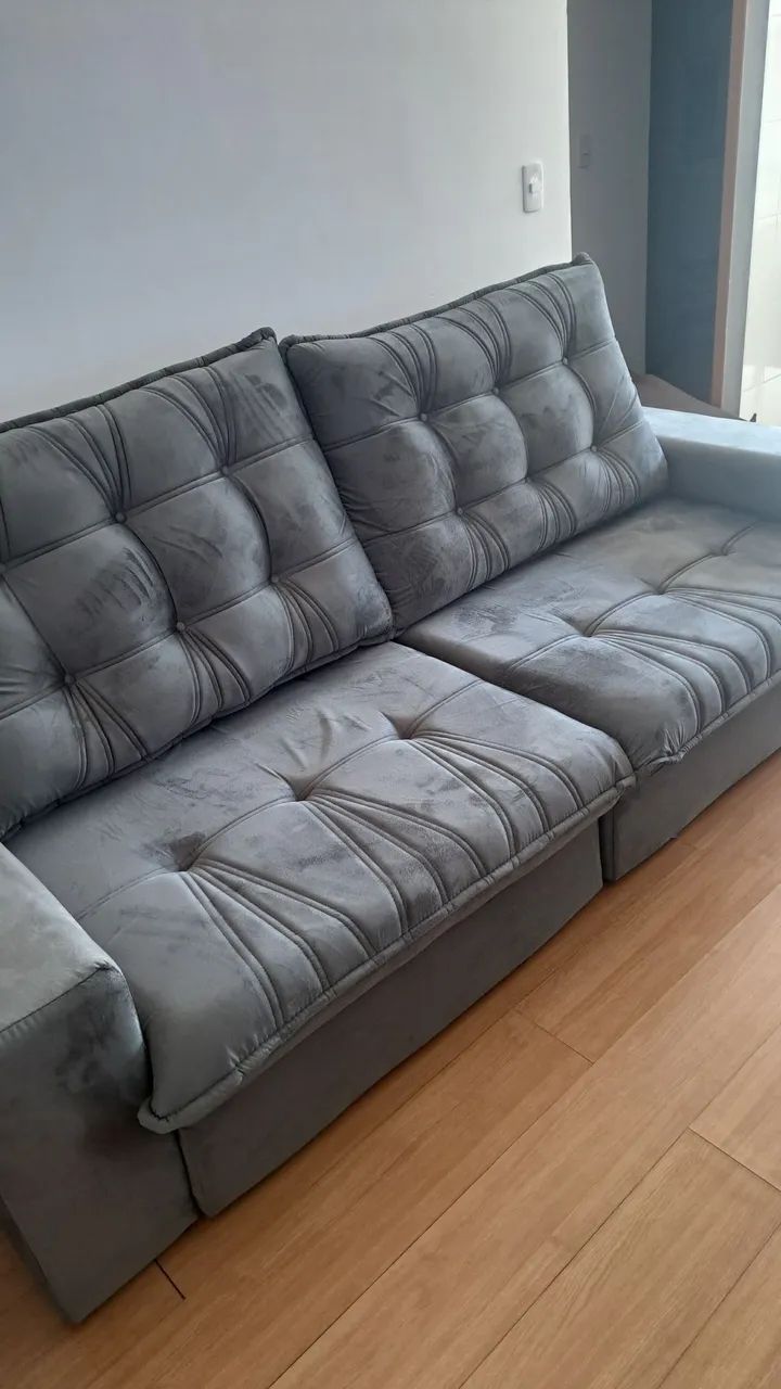 Sofá 2,50m Cinza | NOVÍSSIMO - Menos de 3 Meses de Uso - Foto 4
