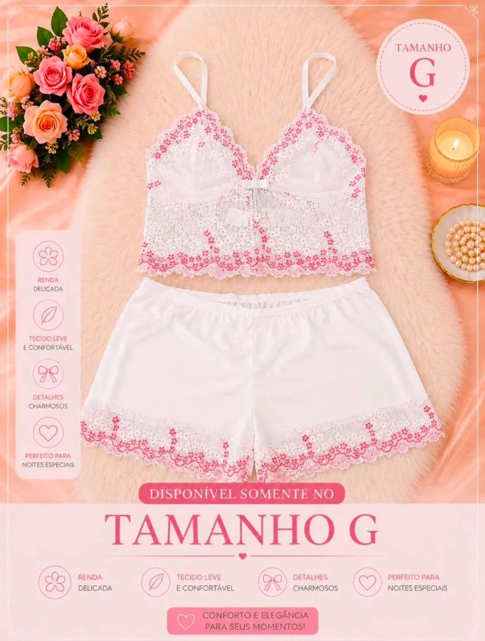 Pijama - babydoll Premium feminino variado 2