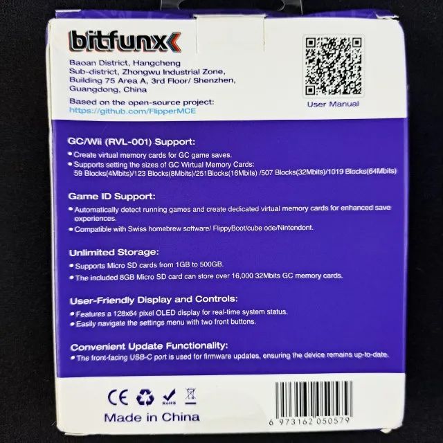 Memory Card Bitfunx para Gamecube e Nintendo Wii GCMCE - Foto 2