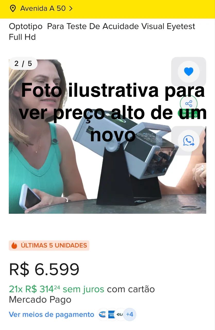 Optotipo  Para Teste De Acuidade Visual - Foto 3
