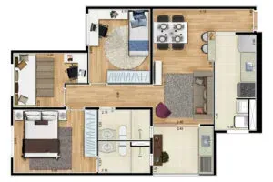 PLANTA 58m²