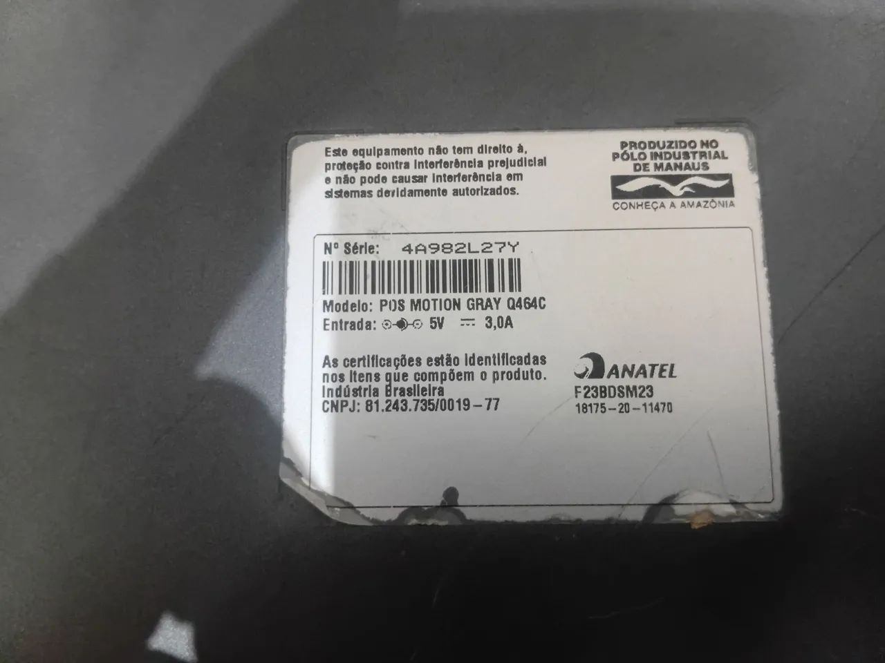 Vende se notebook positivo motion gray q464c com defeito. Leia a descrição!
