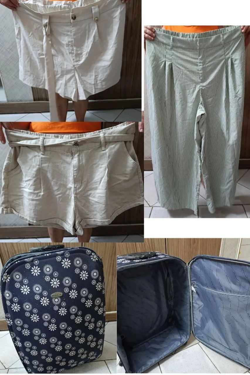 Vende-se Mala e Roupas plus size