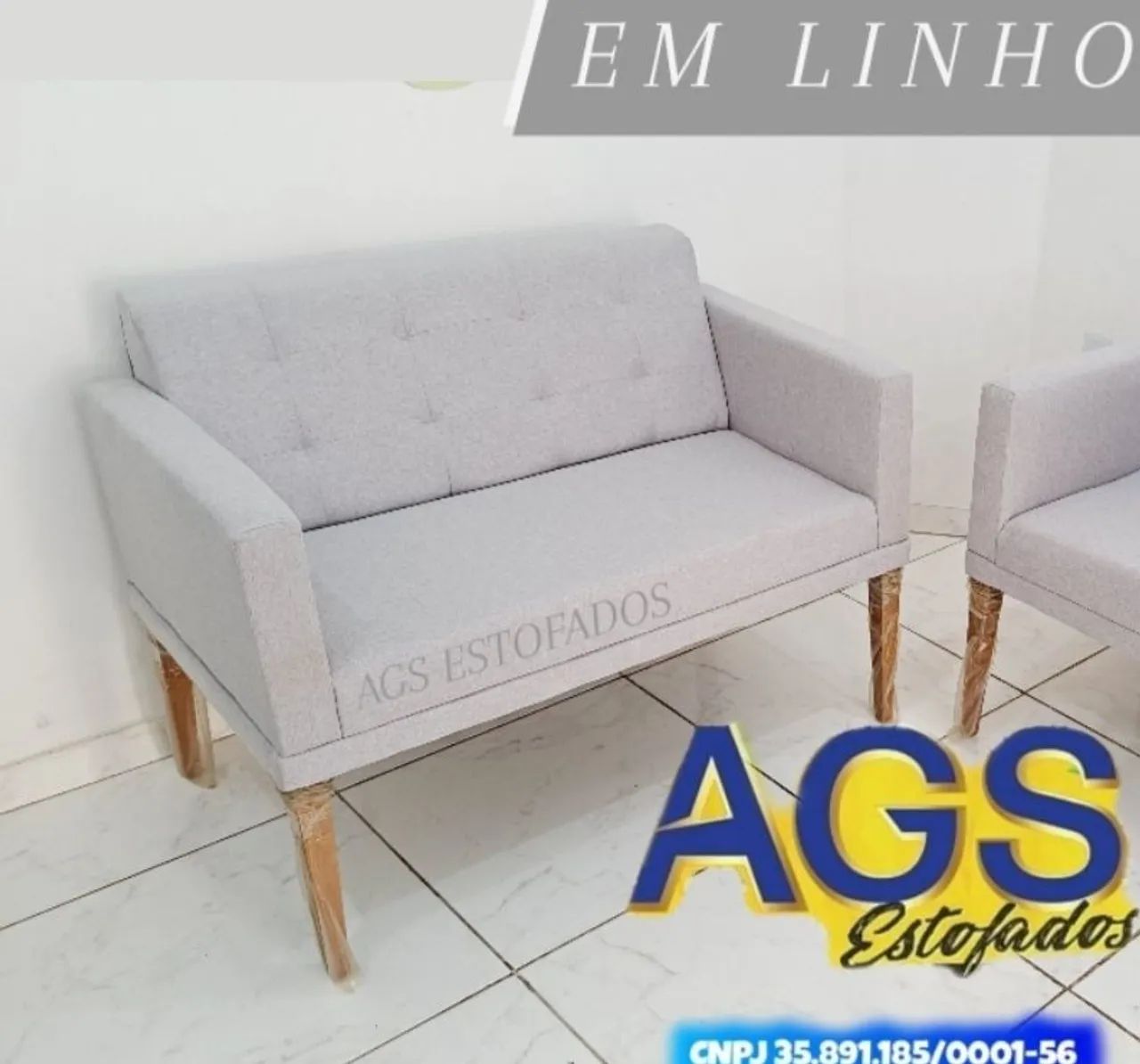 Poltronas 2 lugares. Ags estofados *60  - Foto 3