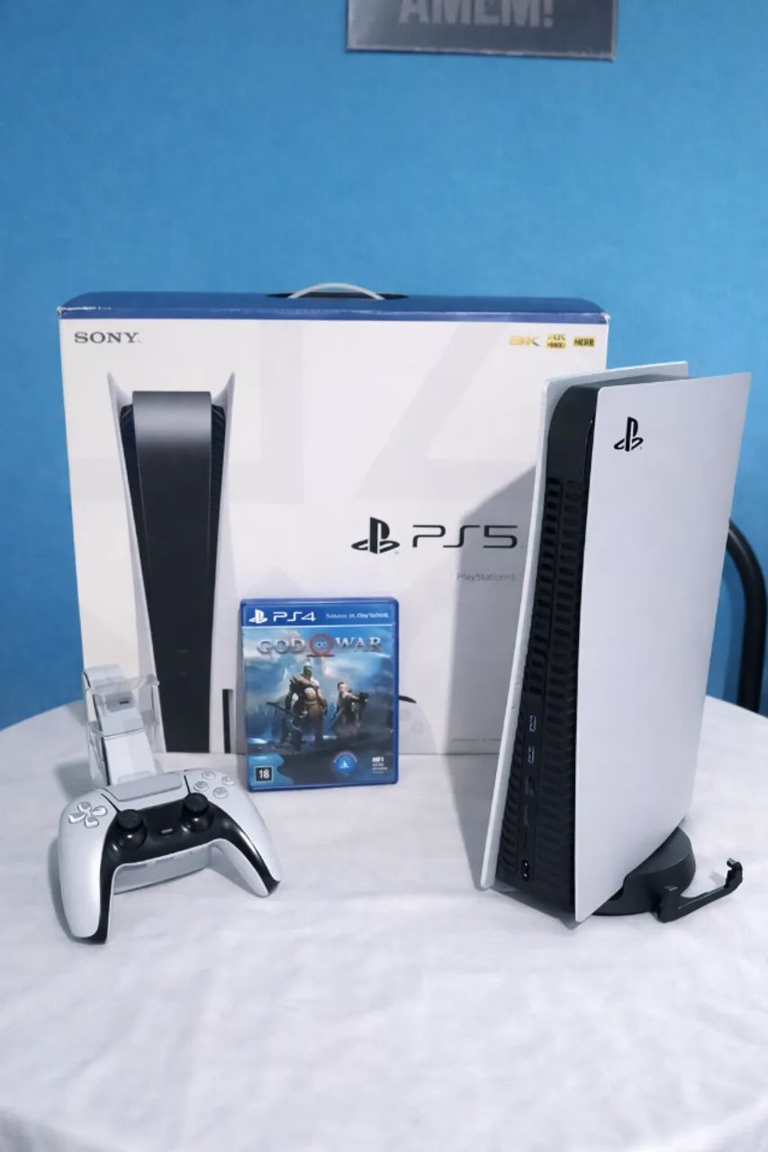 PS5 + CONTROLE + JOGO!