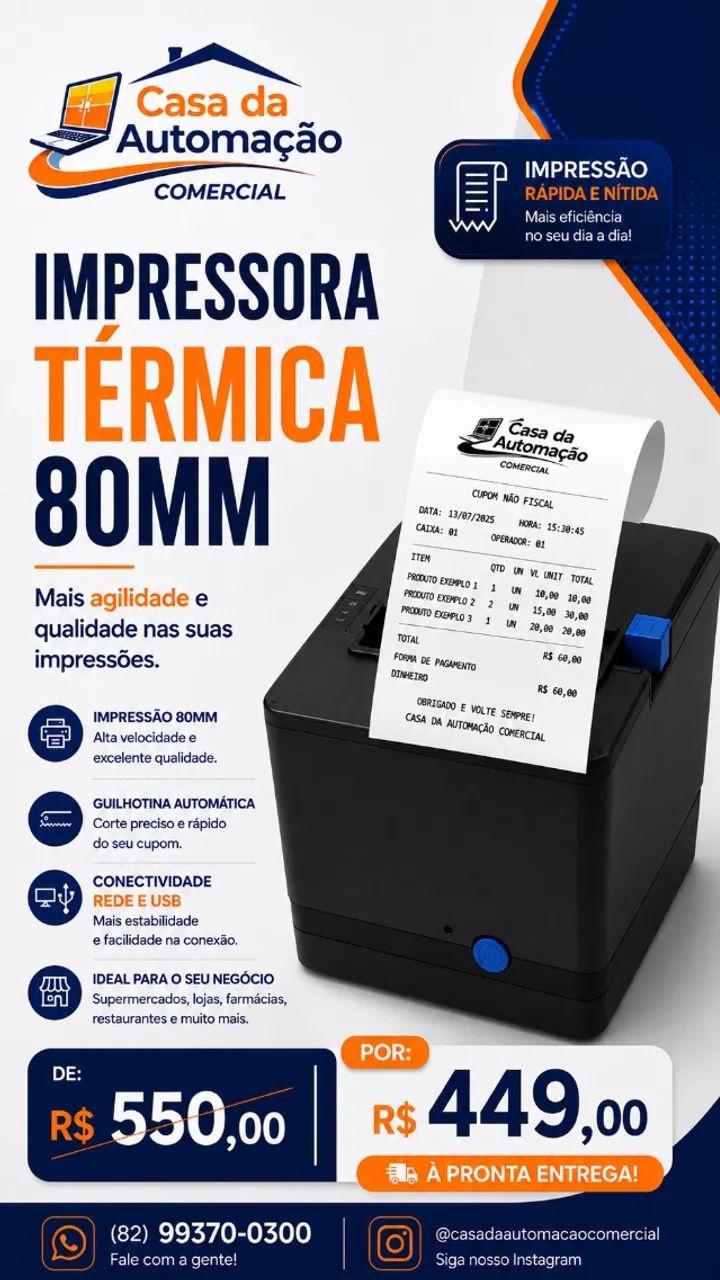 IMPRESSORA TÉRMICA 80MM